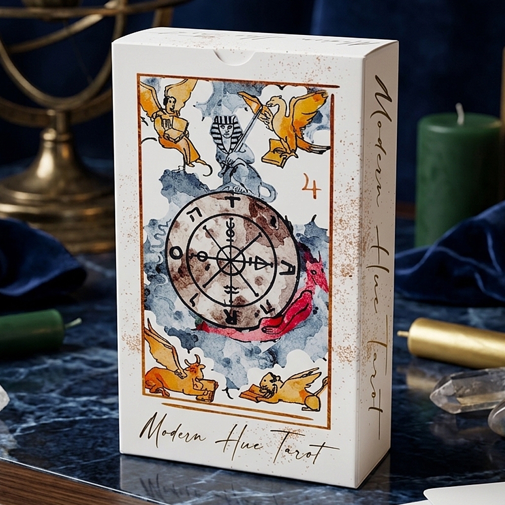 Modern Hue Tarot Deck - 78 สีน้ําไพ่ทาโรต์ 12*7 ซม.ตามภาพ RWS - การ์ดทํานายสุนทรียศาสตร์ Double-embossed