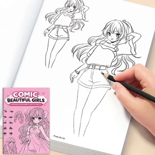 การ์ตูนสาวสวยภาพวาดบทช่วยสอนสายร่างคัดลอกสามเณรศูนย์เบื้องต้นเบื้องต้นสองมิติอะนิเมะตัวละครมือ-สี