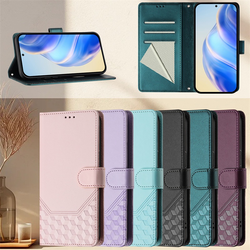 สําหรับ Tcl 40R 405 406 406S 408 T506D K70 SE Power Nxtpaper 70 Pro 4G 5G กรณี PU หนังนูนกระเป๋าช่อง