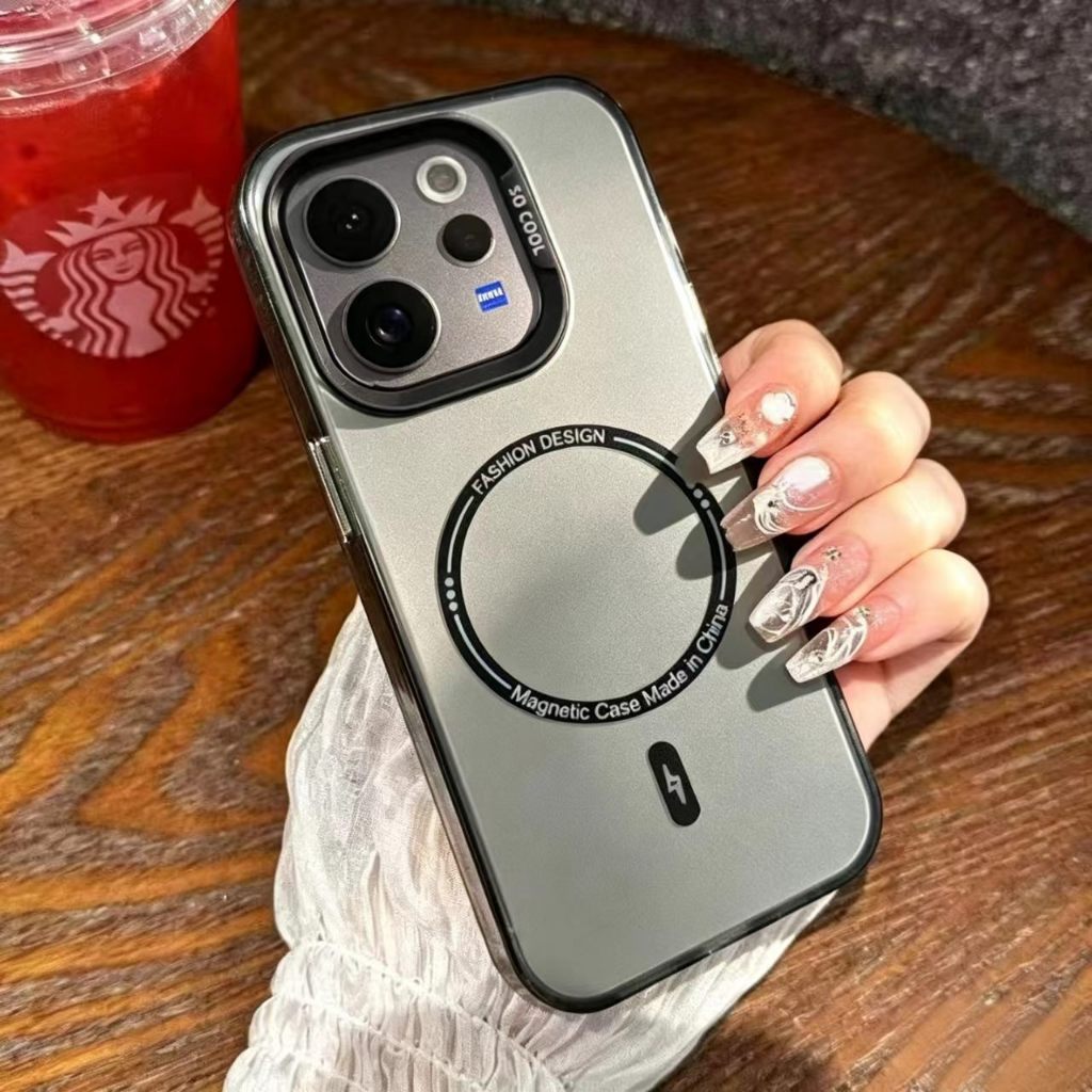 เคส Vivo V70 FE V60 Lite กรณี Vivo V60 V50 V40 Pro X200 FE X300 Pro โทรศัพท์มือถือกรณี Matte อะคริลิค Magnetic Charger เลนส์ป้องกัน