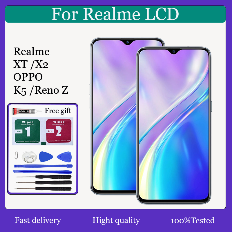 OPPO Realme X2 /XT / X2 Pro / OPPO K5 / OPPO Reno Z จอแสดงผล LCD เปลี่ยนหน้าจอสัมผัส