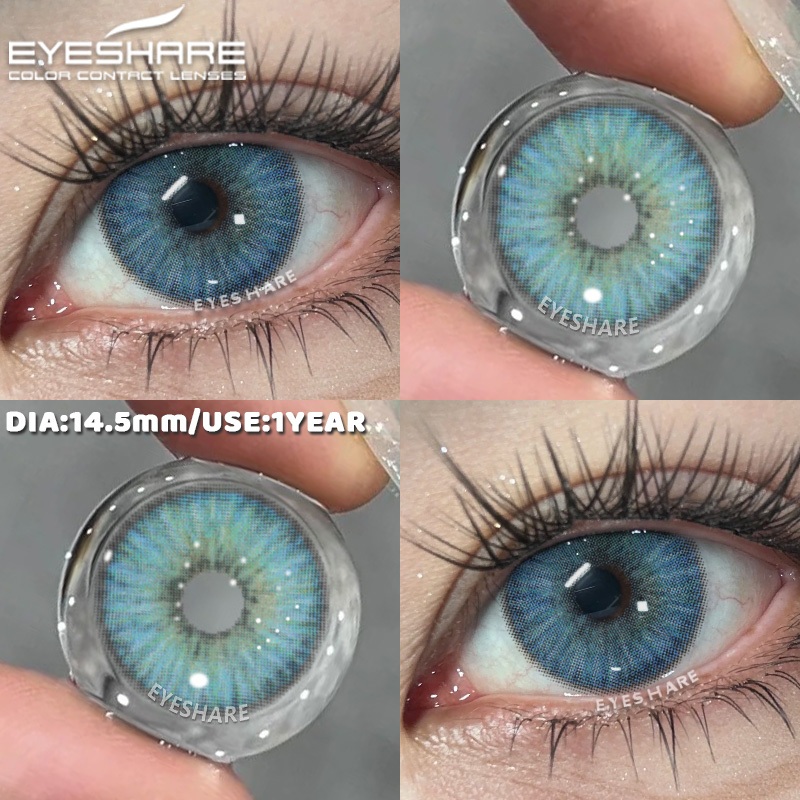 Eyeshare คอนแทคเลนส์ 14.2 มม. 14.5 มม. สไตล์เกาหลี 1 คู่ 1 ปี Makeup Contact Lens Eye Contacts