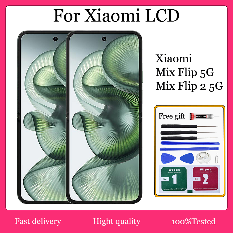 Original AMOLED สําหรับ Xiaomi Mix Flip 5G Mix Flip 2 5G Mix Flip 3 5G จอแสดงผล LCD Touch กรอบเปลี่ย
