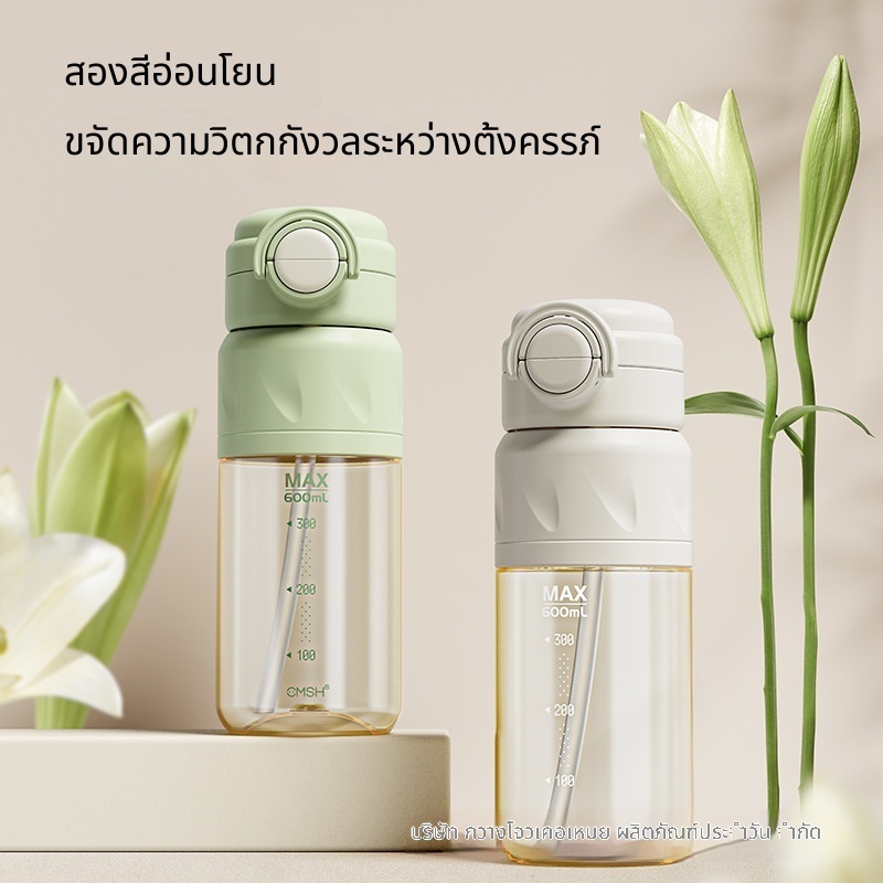 CMSH PPSU Baby Training Cup 600ml - BPA Free เด็กวัยหัดเดิน Sippy Cup นม/ขวดน้ํา (สีขาว/สีเขียว)