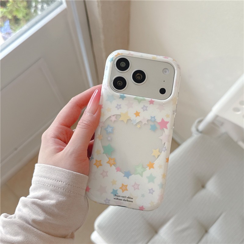 IPhone 17 Pro Max Stars รูปแบบวัสดุ TPU IMD craft เคสโทรศัพท์พิมพ์ลายสองชั้น