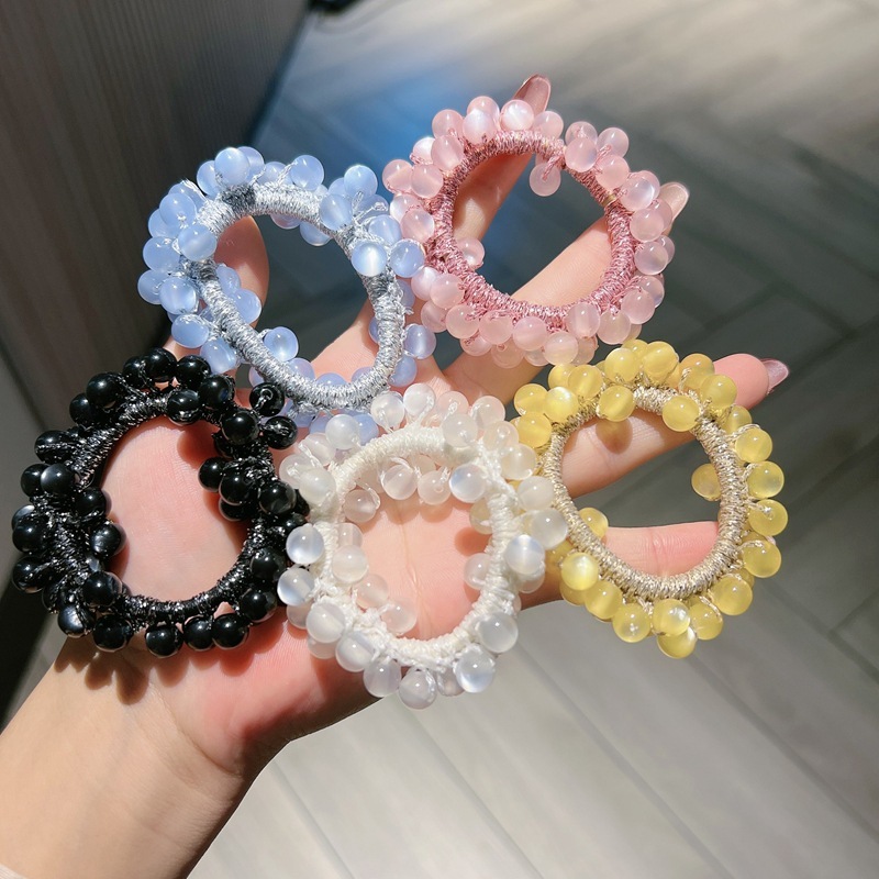 Cats eye stone Hair Band Bracelet Dual-purpose Hair Band Beaded Hair Accessory