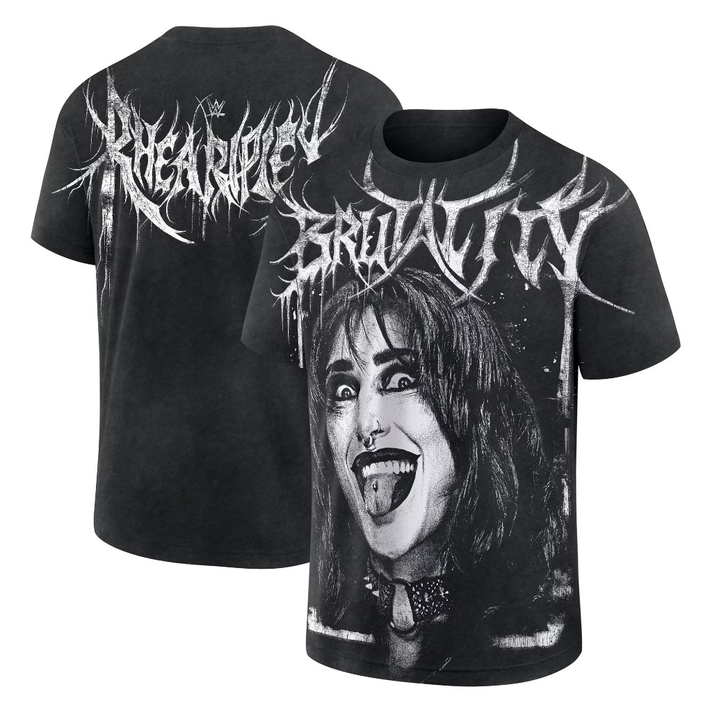 เสื้อยืดภาพผู้ชาย Black Rhea Ripley Face
