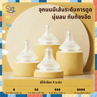 จุกนม คอกว้าง ซิลิโคน PacifierS/M/L/X Anti-colic ป้องกันการสำลัก