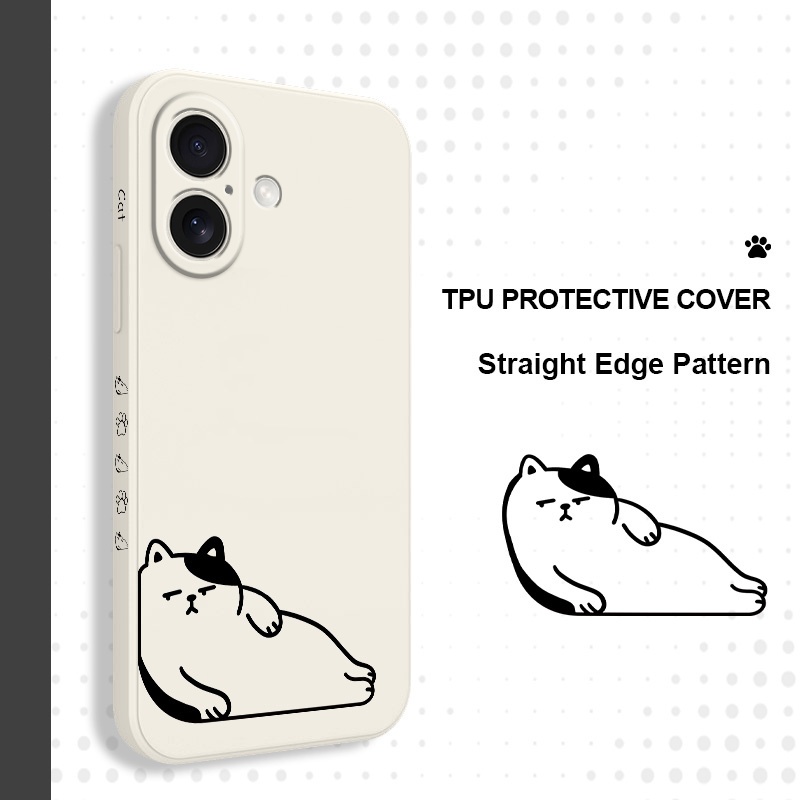 Dazed Catเคสโทรศัพท์สําหรับiPhone 17 Air 16 Plus 17E 16E Pro Max 4G 5Gแฟชั่น