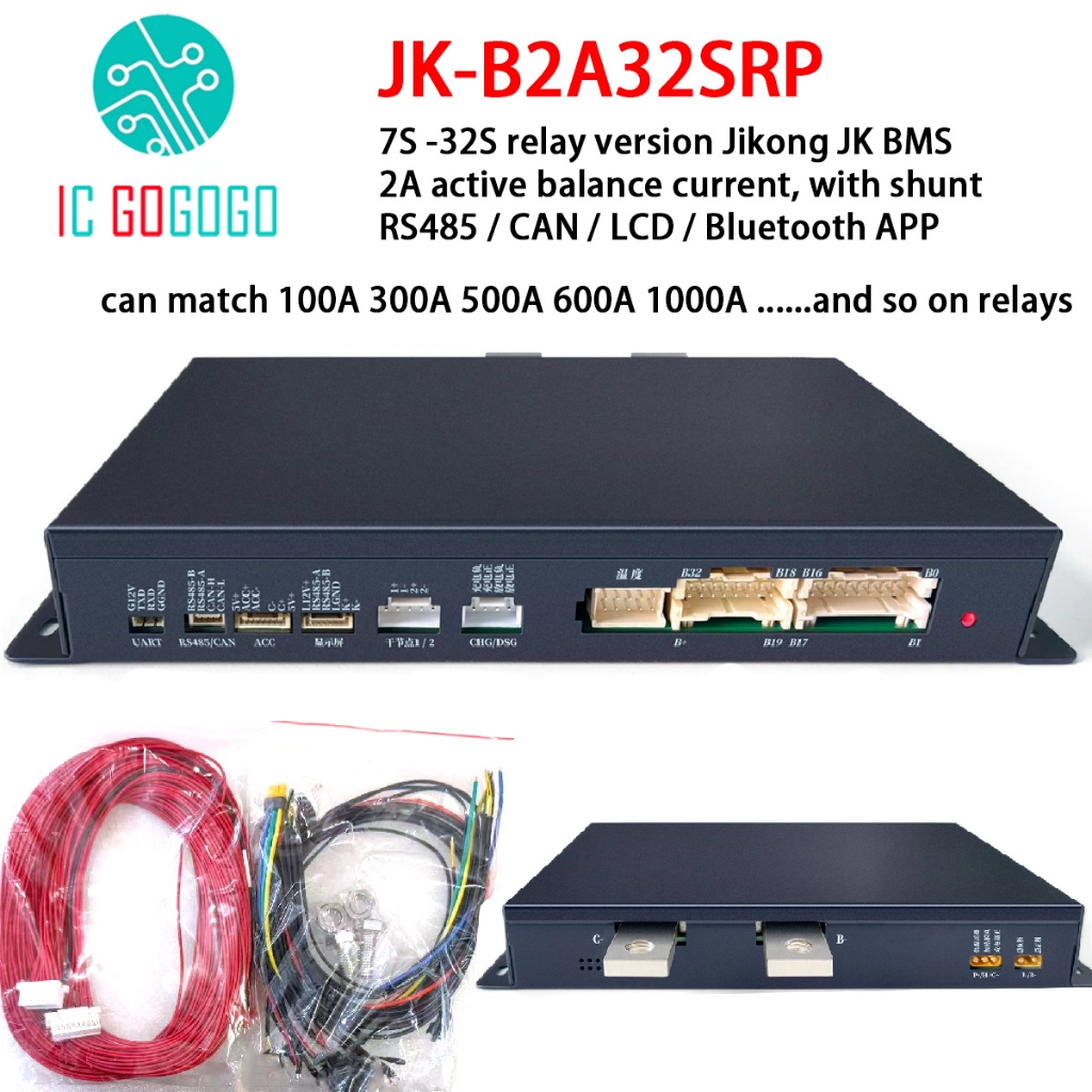 JK Jikong 7S ถึง 32S Active Balance สมาร์ท BMS 26S 28S 30S รีเลย์ 500A 600A CAN แบตเตอรี่ป้องกันบลูท