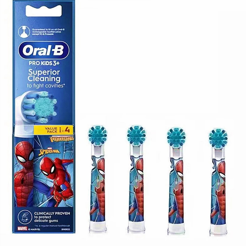 สําหรับหัวเปลี่ยนแปรงสีฟันไฟฟ้าลายการ์ตูน Oral B (กล่องละ 4 กล่อง)