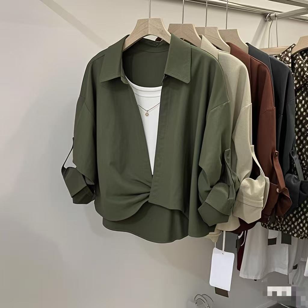 เสื้อเชิ้ตผู้หญิงฤดูใบไม้ผลิ/ฤดูร้อนใหม่คอปกโปโล รูปที่ 2