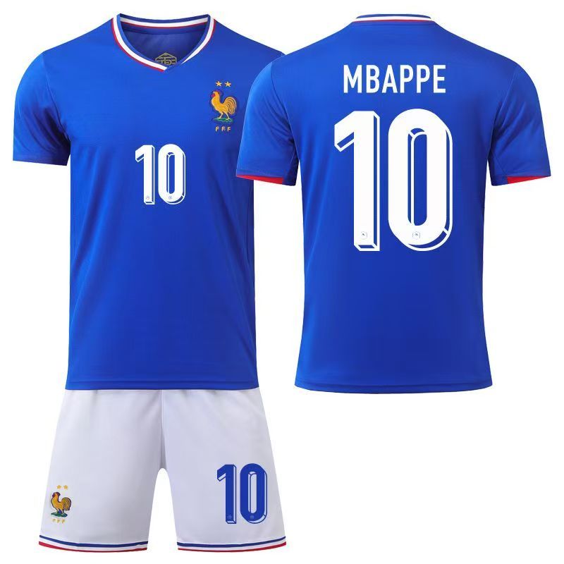 24/25 UEFA ยุโรป Championship ฝรั่งเศส jersey home Mbappe/22/23 โปรตุเกส No.7 Cristiano Ronaldo jers
