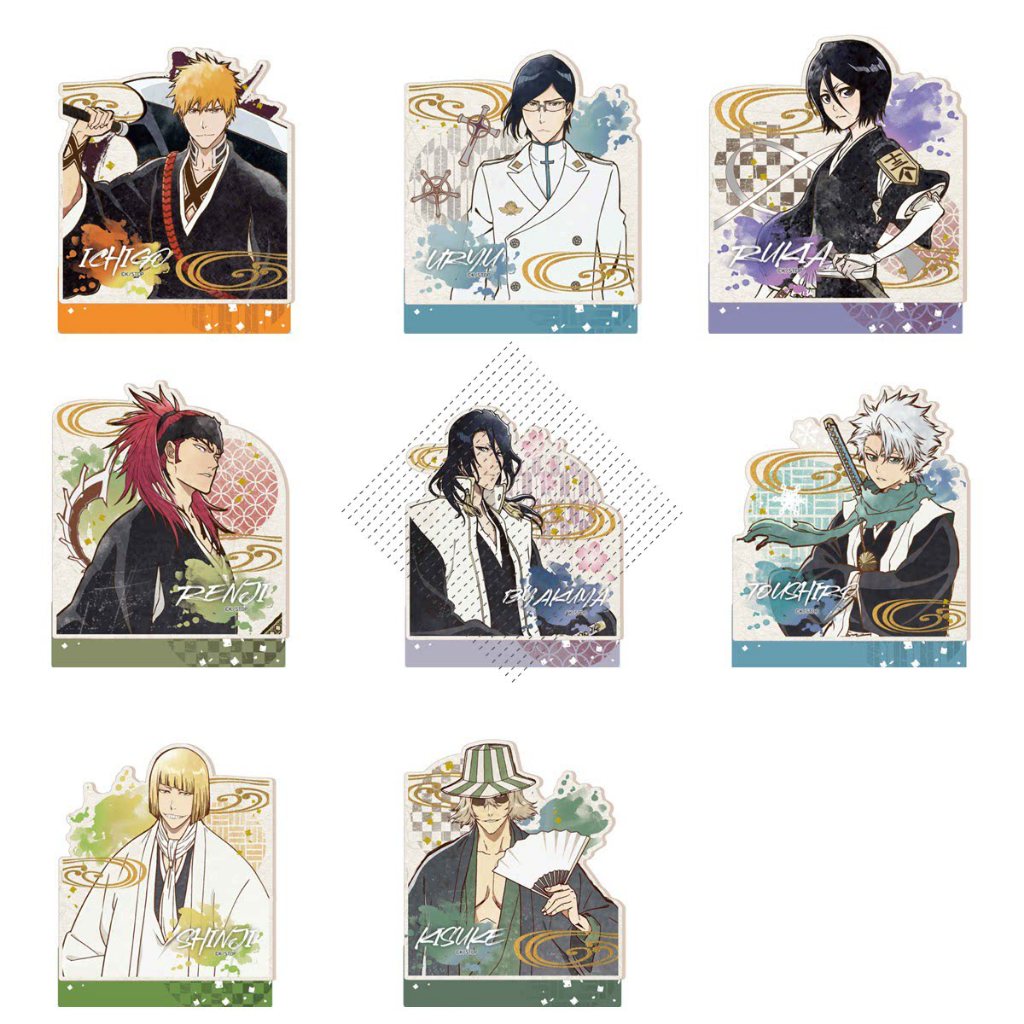 Bleach Ichigo Inoue Ishida Chad Retro Series ขาตั้งอะคริลิครูปอะนิเมะขาตั้งจอแสดงผล