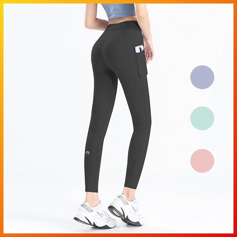 4 สี Lulu Yoga Pants วิ่งเพรียวบางพร้อมกางเกงกระเป๋ายกสะโพก CK005 th