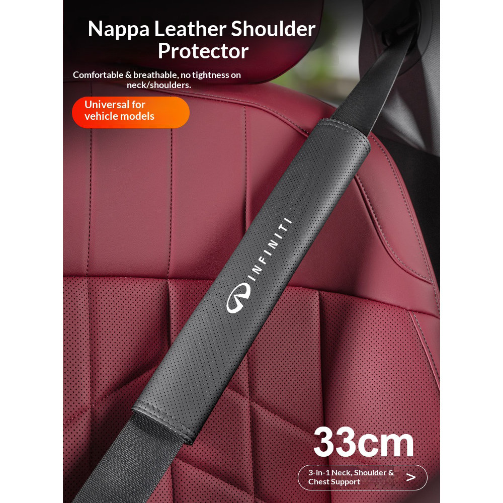 รถที่นั่งเข็มขัดนิรภัยเข็มขัดไหล่ Protector Pad สําหรับ Infiniti Q30 Q80 Q70 Q60 Q50 QX60 QX50 QX80 