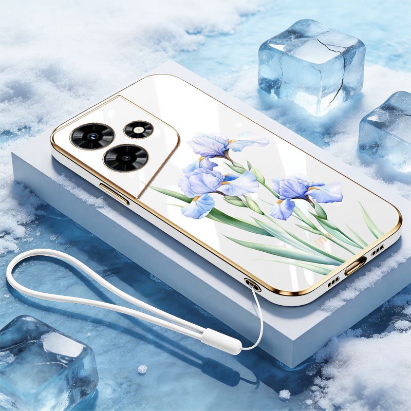 YBD สําหรับ infinix Hot 30i Hot 30 X669 X669C X669D สีม่วงสดเคสโทรศัพท์ไฟฟ้า