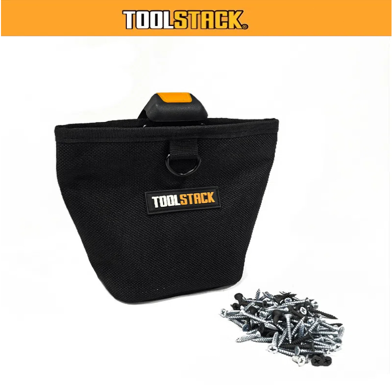 กระเป๋าแขวนเอว ช่างไฟฟ้า ช่างไม้ ทนทาน กันน้ำ แขวนเร็ว ใส่ตะปู สกรู TOOLSTACK TSK-63 Nails Pouch