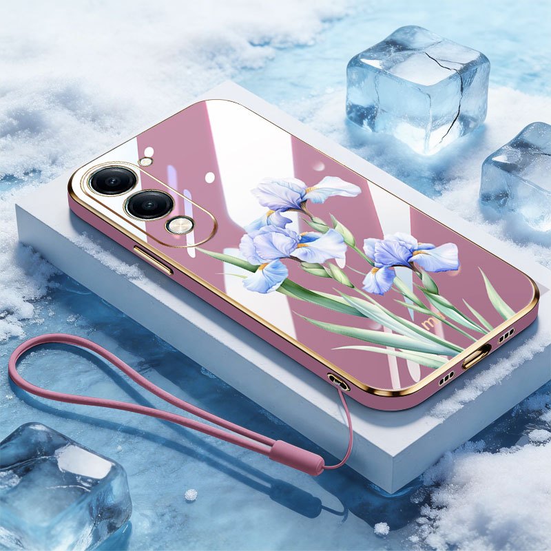 YBD สําหรับ Vivo Y19S Pro Y29 Y04 4G Y29S 5G Y19E Y76 Y76S 4G สีม่วงสดไฟฟ้าเคสโทรศัพท์