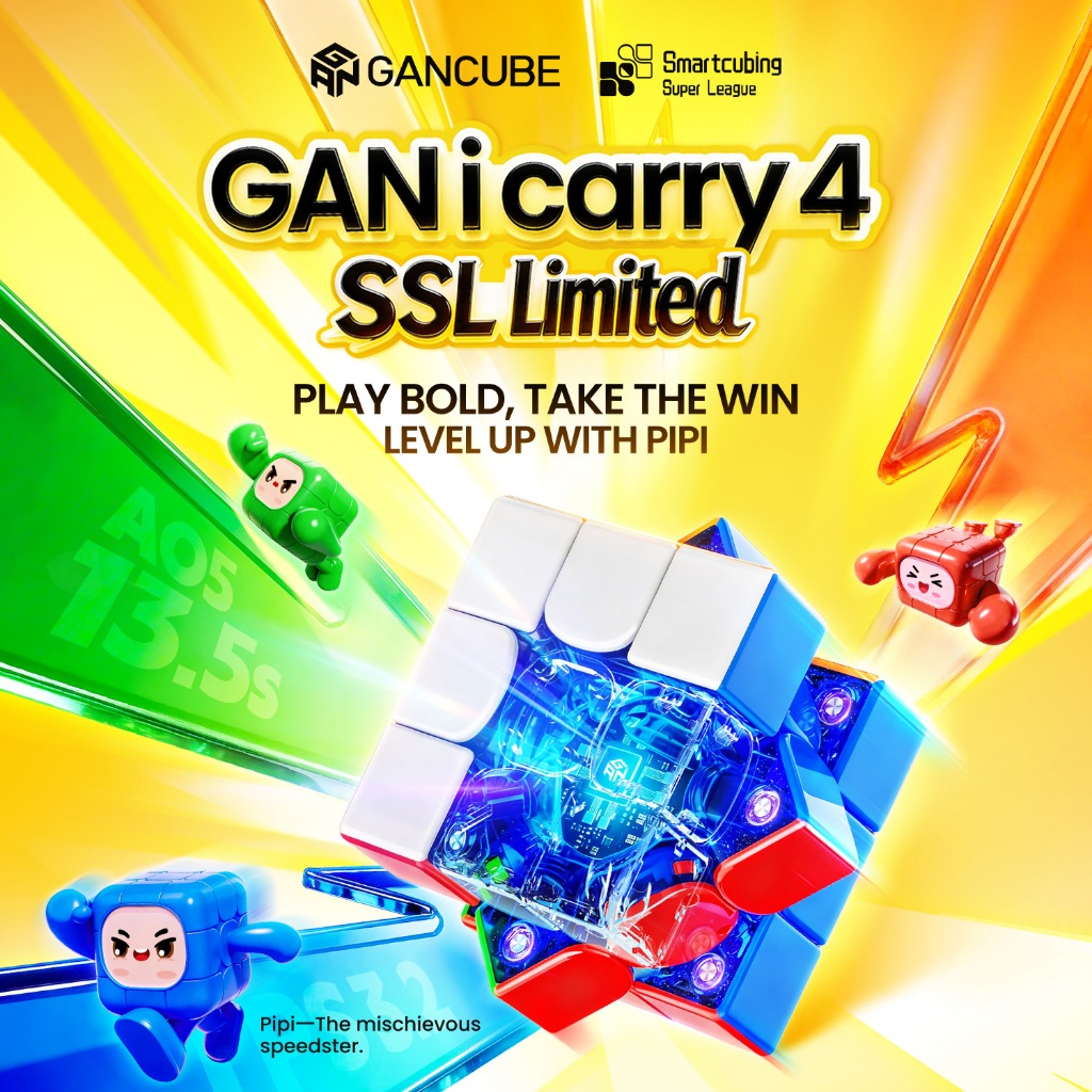 GAN i carry 4 SSL Limited Smart Cube 3x3 Speed ​​Cube เคลือบ UV การติดตามอัจฉริยะจับเวลาการเคลื่อนไหวขั้นตอนด้วยแอป CubeStation