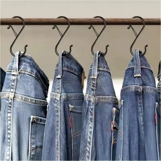 Z & P 10 ชิ้น S ตะขอสําหรับแขวนความปลอดภัย Bule, Heavy Duty โลหะ S รูปตู้เสื้อผ้าตะขอ COD