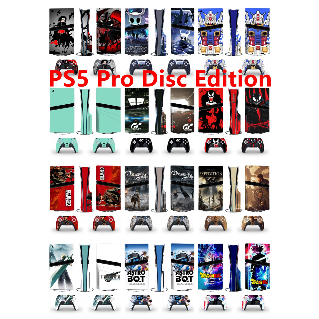 80 สีสติกเกอร์ผิวใช้งานร่วมกับ Sony Playstation 5 Pro Disc Edition ไวนิล Decal Wrap ฟิล์มป้องกันสําห