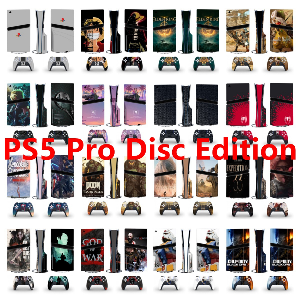 80 สีสติกเกอร์ผิวใช้งานร่วมกับ Sony Playstation 5 Pro Disc Edition ไวนิล Decal Wrap ฟิล์มป้องกันสําห