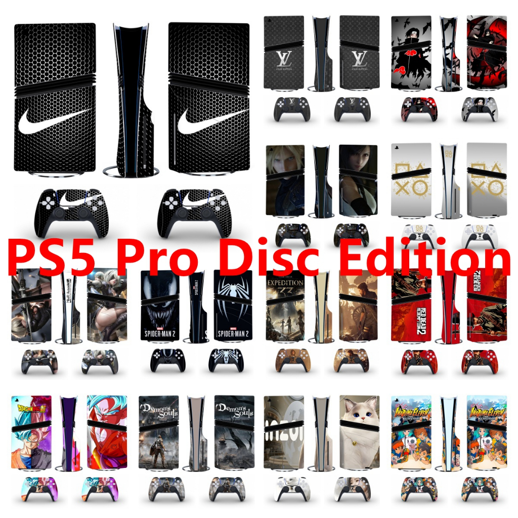 80 สีสติกเกอร์ผิวใช้งานร่วมกับ Sony Playstation 5 Pro Disc Edition ไวนิล Decal Wrap ฟิล์มป้องกันสําห