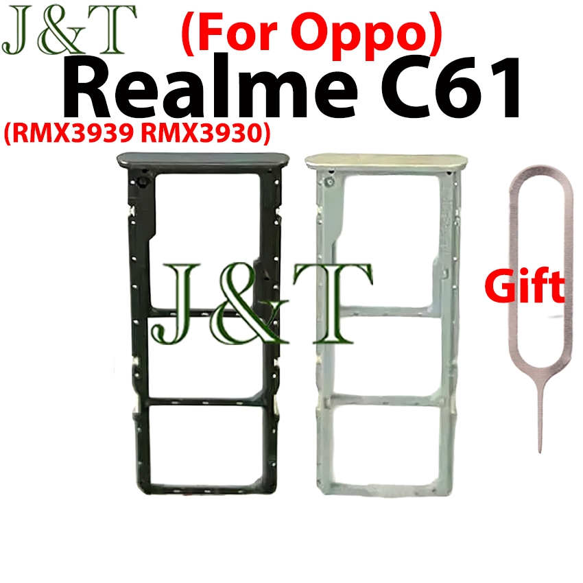 ใหม่ซิมการ์ดถาดสําหรับOPPO Realme C61 RMX3939 RMX3930 ซิมการ์ดสล็อตถาดผู้ถืออะแดปเตอร์อะไหล่
