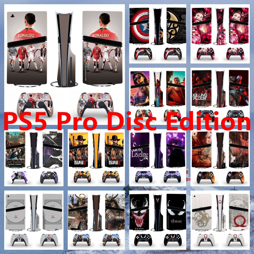 78 สีสติกเกอร์ผิวใช้งานร่วมกับ Sony Playstation 5 Pro Disc Edition ไวนิล Decal Wrap ฟิล์มป้องกันสําห