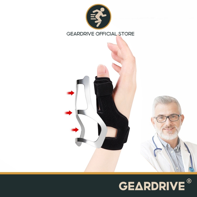 GEARDRIVE Thumb Spica Splint Brace สำหรับมือซ้ายและขวา บรรเทาอาการปวด Trigger Finger และ De Quervain's Tenosynovitis