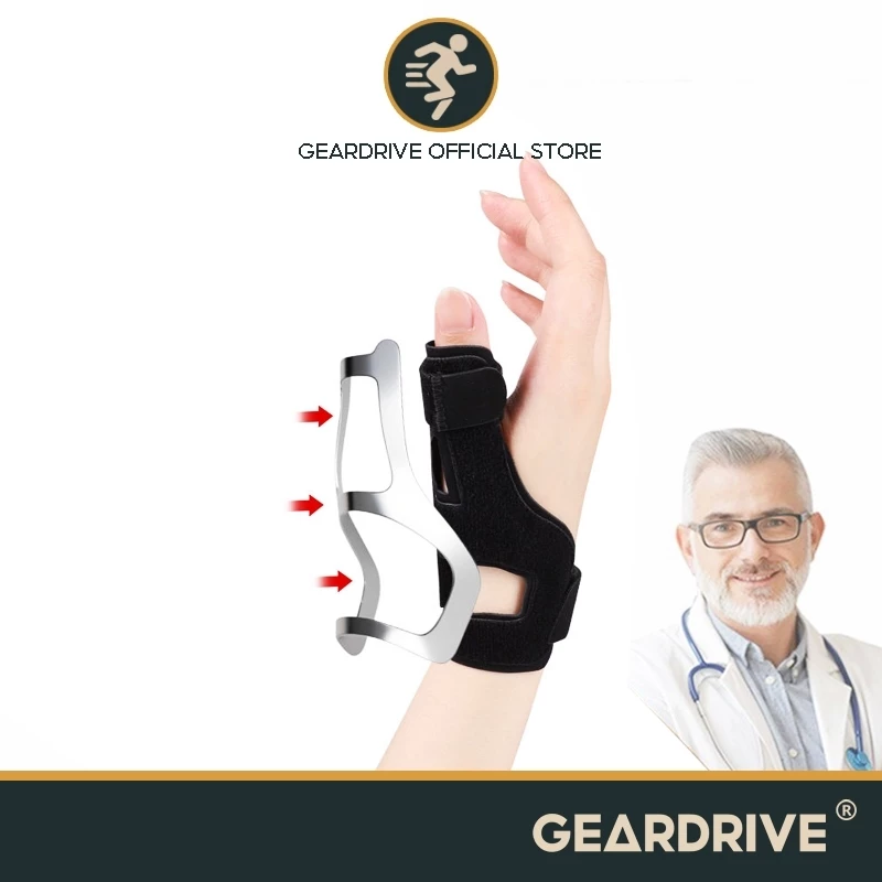 GEARDRIVE อุปกรณ์พยุงนิ้วหัวแม่มือ สำหรับมือซ้ายและขวา ช่วยพยุงนิ้วหัวแม่มือและข้อมือ ตรึงนิ้วหัวแม่มือสำหรับโรคเอ็นอักเสบเดอเคอร์เวน สำหรับผู้หญิงและผู้ชาย