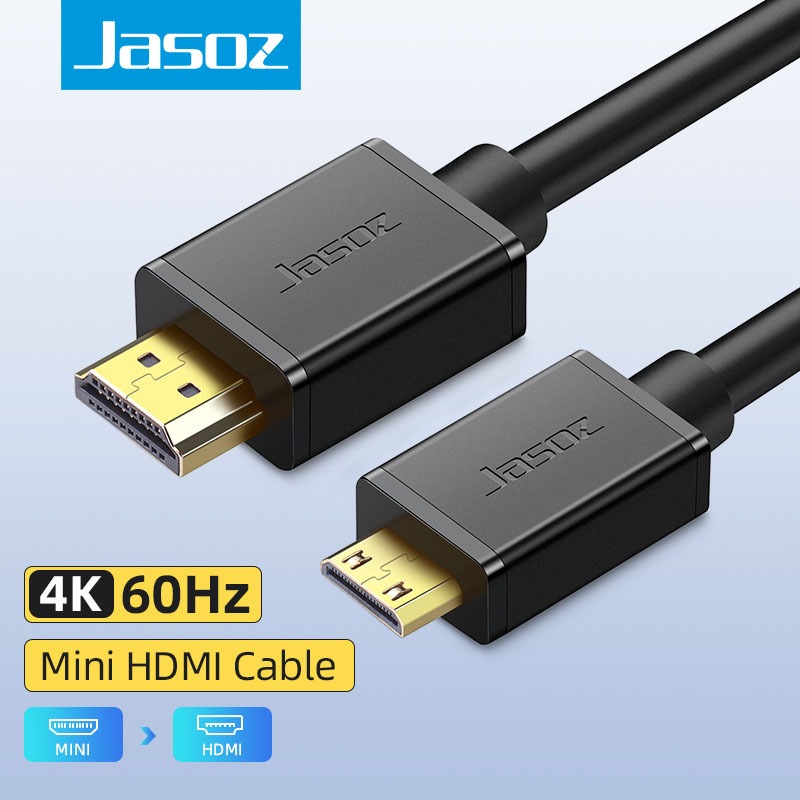 Jasoz Mini HDMI to HDMI Cable Male to Male 1080P HD 4K 3D HDMI Cable Adapter