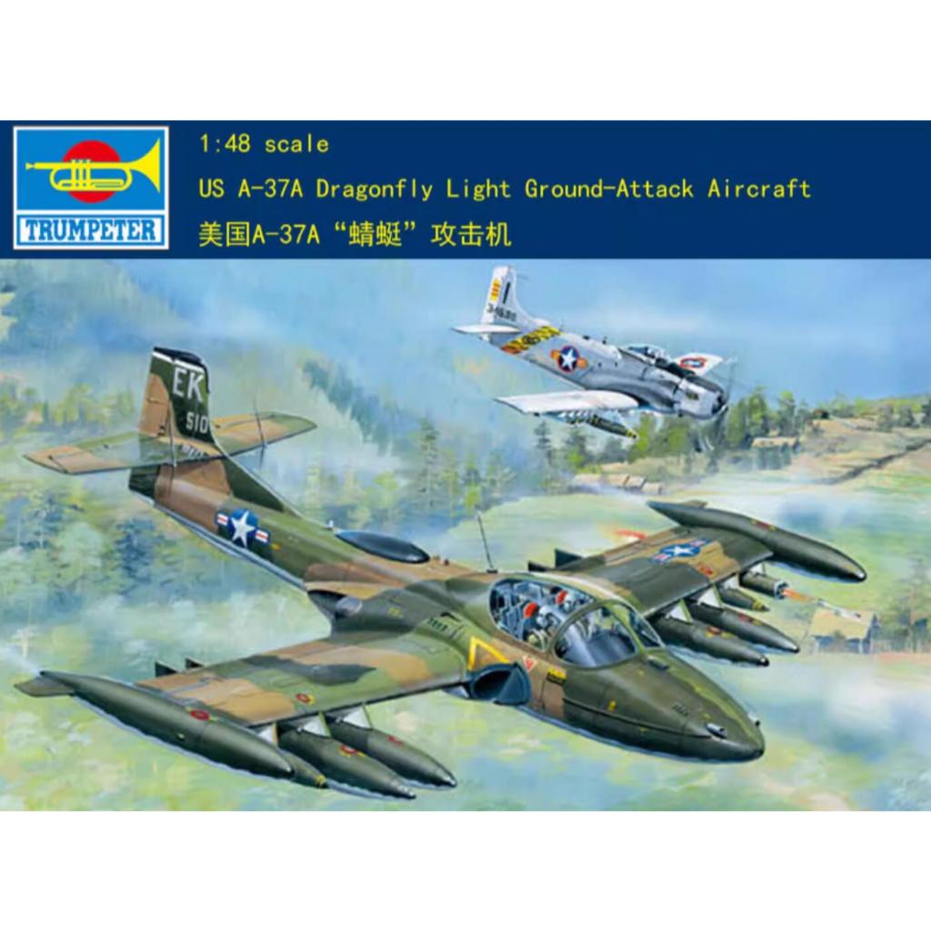 Trumpeter 02888 1/48 US A-37A เครื่องบินดับเพลิง Dragonfly Light Ground-Attack