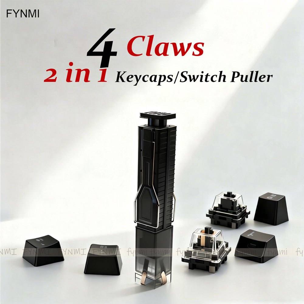 ใหม่ Fynmi 4 Claws มัลติฟังก์ชั่น 2 in 1 Keycaps Puller สวิทช์ Puller แป้นพิมพ์เครื่องกลเครื่องมือ