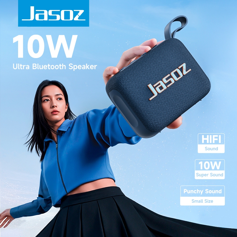 Jasoz 10W Ultra Portable Bluetooth Speaker 10W HiFi Stereo Super Bass Speaker 10 Hours Playtime