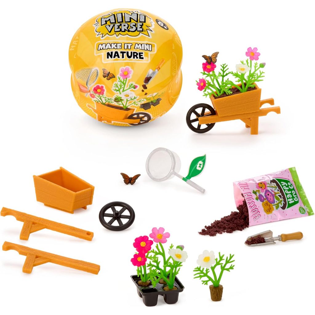 Miniverse-Make It Mini Nature Series 3 ของสะสมขนาดเล็ก, บรรจุภัณฑ์ตาบอดลึกลับ, DIY, งานฝีมือ, คัดลอกพืช, ดอกไม้, พืช, ความแปลกใหม่, คอลเลกชัน, 8+