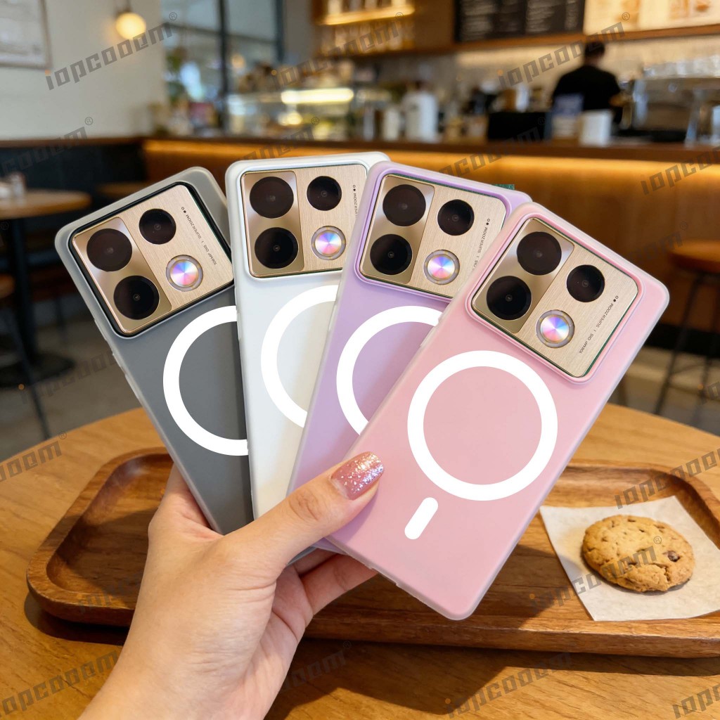 ไร้สาย Magnetic Jelly เนื้อโปร่งแสง frosted สําหรับ Infinix X6831 X6835B X6833B X6833B X6711 X678B /
