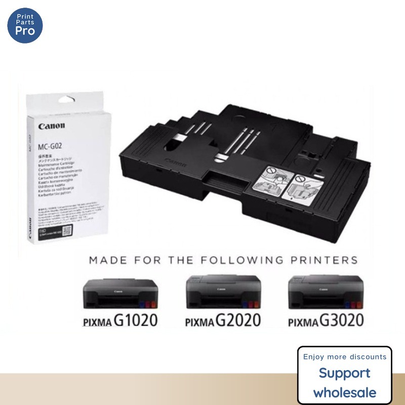 ตลับหมึกบํารุงรักษา Canon MC-G02 ดั้งเดิมสําหรับ G1020 / G2020 / G3020 / G3060 / G570 / G670 เครื่อง