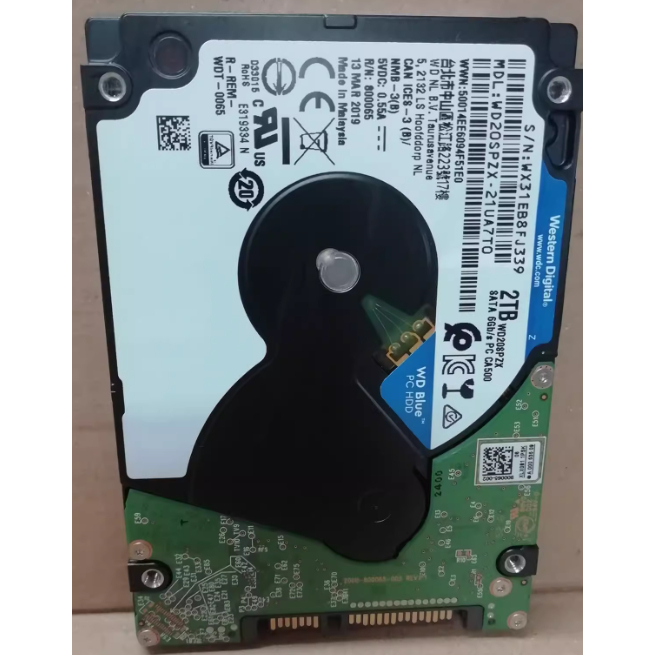 สําหรับ WD/Seagate Western Digital WD20SPZX 2TB2.5 นิ้วฮาร์ดไดรฟ์แบบกลไก 5400rpm 128M SATA3