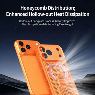 Casing เคสโทรศัพท์แบบยึดกระจายความร้อนพร้อม 360° เคสเคสแข็งกันกระแทกสําหรับ iPhone 17 16 15 14 13 12 11 Pro max case