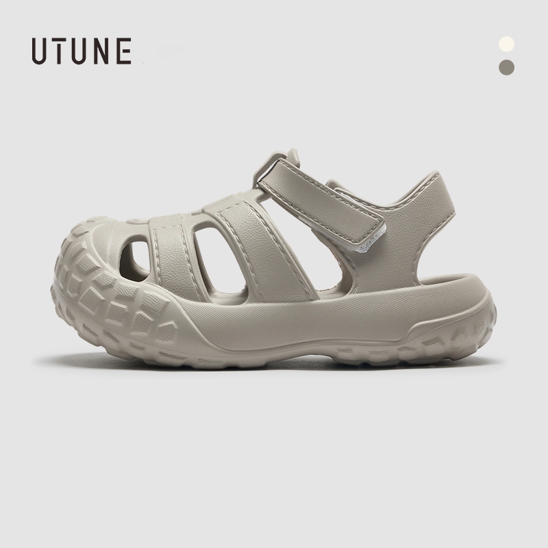 UTUNE รองเท้าแตะเด็ก ลุยน้ำ EVA นุ่มเบาสบาย ระบายอากาศดี กันลื่น ใส่กลางแจ้ง รองเท้าเด็กชาย หาด ทนทาน ปรับสายได้ สำหรับเด็กโต