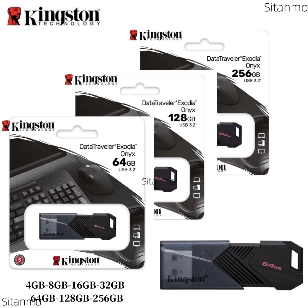 Kingston 256GB 128GB USB แฟลชไดรฟ์ 64GB 32GB 16GB 8GB 4GB เหมาะสําหรับการจัดส่งที่รวดเร็วของคอมพิวเตอร์และโทรศัพท์
