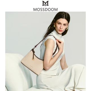MOSSDOOM Olia Bag กระเป๋าหนังกลับพร้อมจี้ห้อยโลโก้แบรนด์ เรียบหรู แฟชั่นทันสมัย