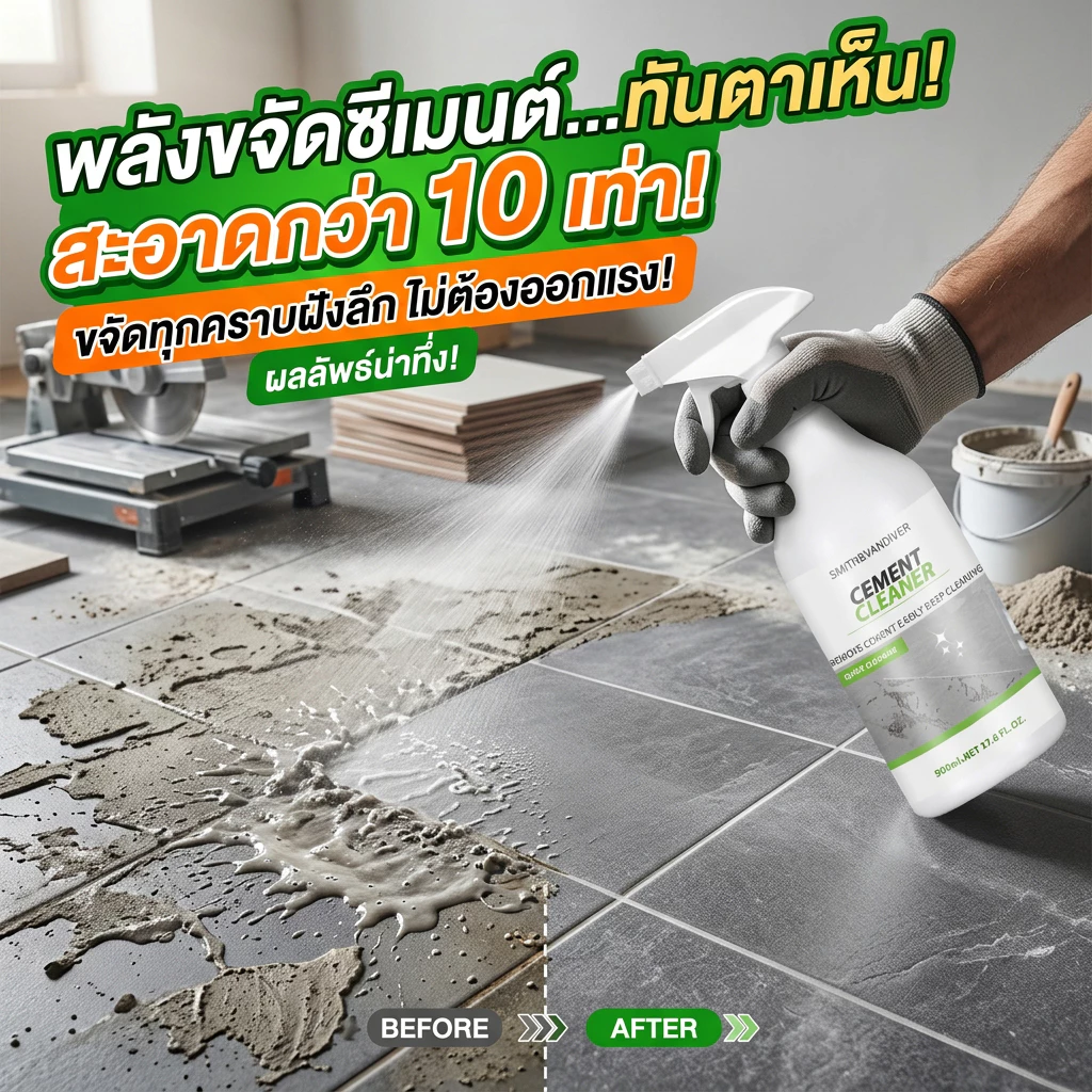 สูตรใหม่‼️MINI น้ำยาล้างคราบปูน น้ำยาขจัดคราบปูน น้ำยาล้างปูนซีเมนต์ 500ml ละลายรวดเร็ว ไม่ทิ้งคราบ