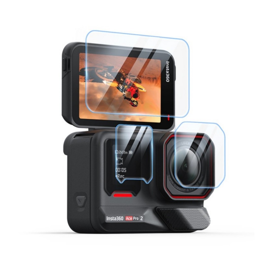 HD กระจกนิรภัยป้องกันหน้าจอสําหรับ Insta360 Ace Pro 2 ฟิล์มป้องกันรอยขีดข่วน
