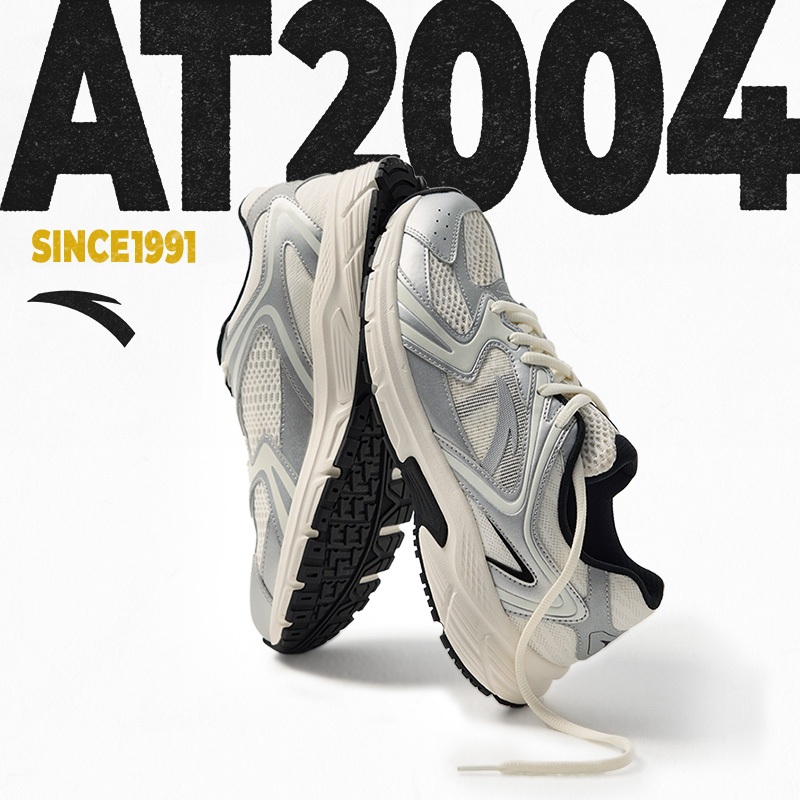 ANTA Men AT2004 รองเท้าผ้าใบ Retro Running อินเทรนด์กีฬากลางแจ้งรองเท้าลําลอง 912535592