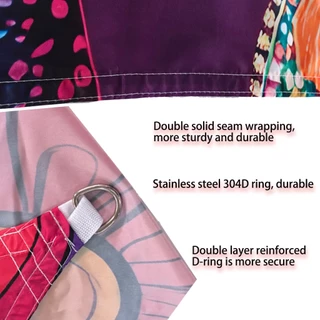 210D Mandala Sun Shade Sail, Custom Bohemian ผ้าบังแดดกันน้ํา, กันสาดไม่มีรอยต่อสําหรับ Garden Backyard Patio Party สระว่ายน้ํา Camping กลางแจ้ง