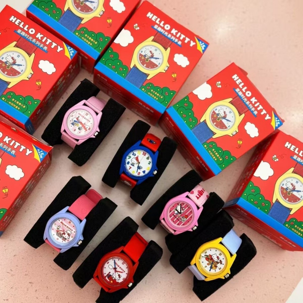 ของแท้ Sanrio Hello Kitty ซีรีส์ Childhood Time นาฬิกากล่องสุ่ม เลือกแบบได้ น่ารักสุดๆ พร้อมส่ง