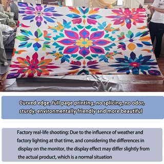 210D Mandala Sun Shade Sail, Custom Bohemian ผ้าบังแดดกันน้ํา, กันสาดไม่มีรอยต่อสําหรับ Garden Backyard Patio Party สระว่ายน้ํา Camping กลางแจ้ง